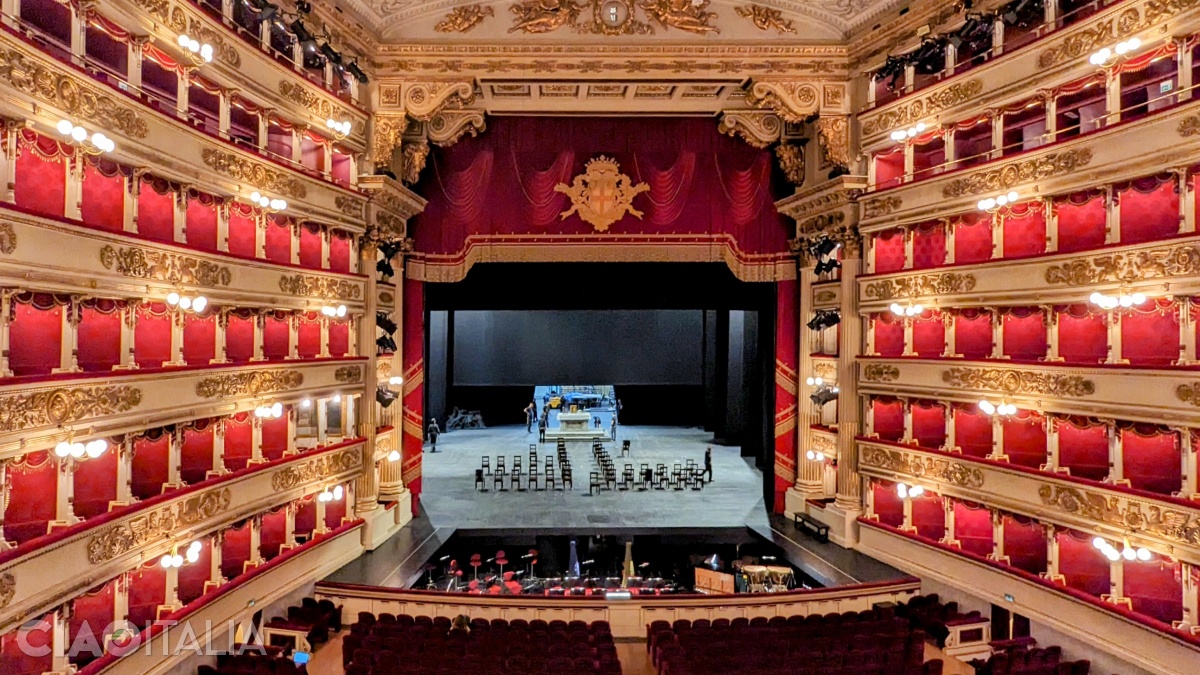 The auditorium of the Teatro alla Scala in Milan