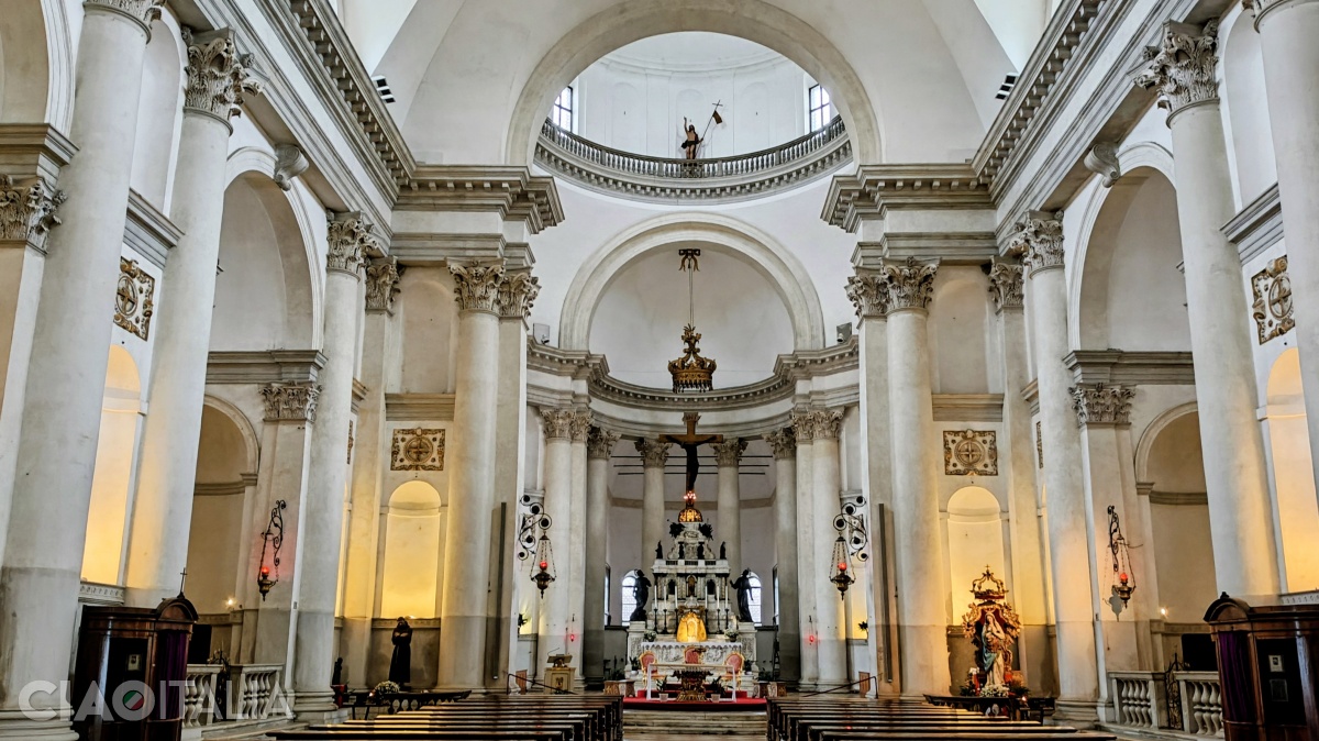 The interior of the church