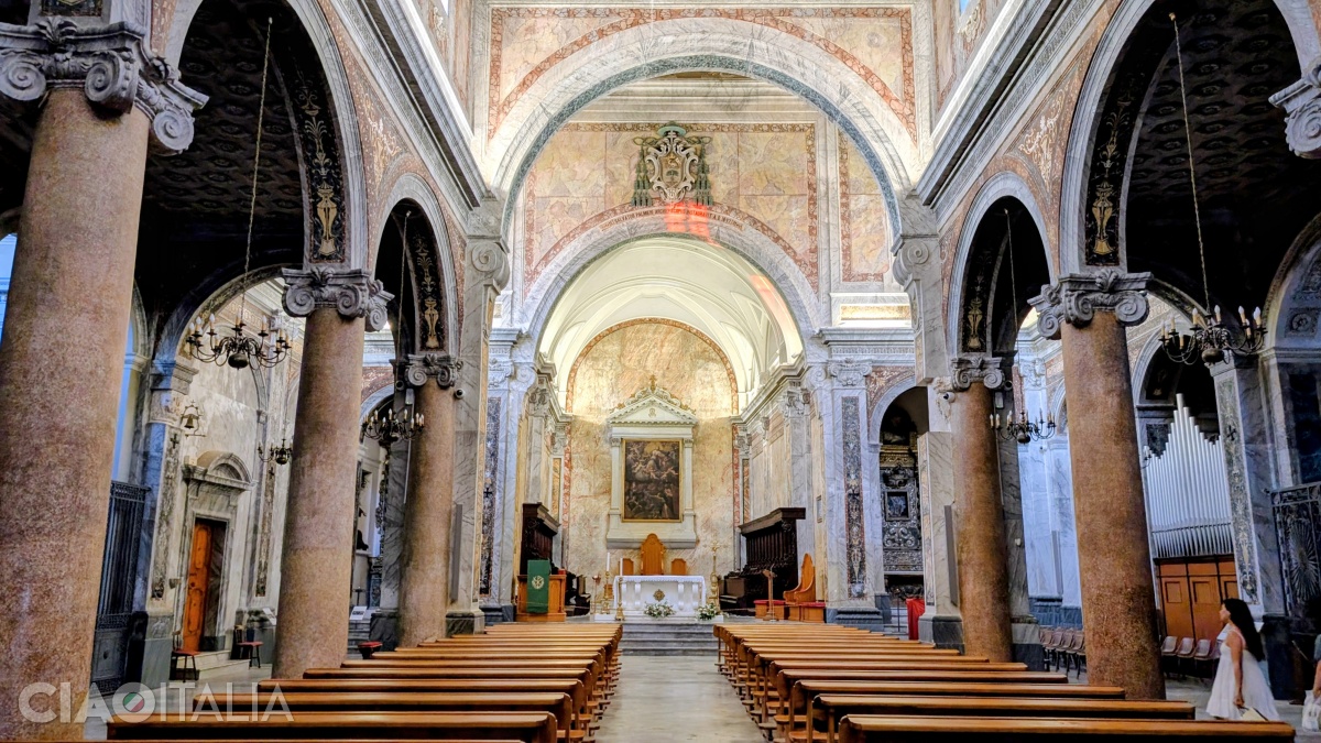 The interior of the cathedral