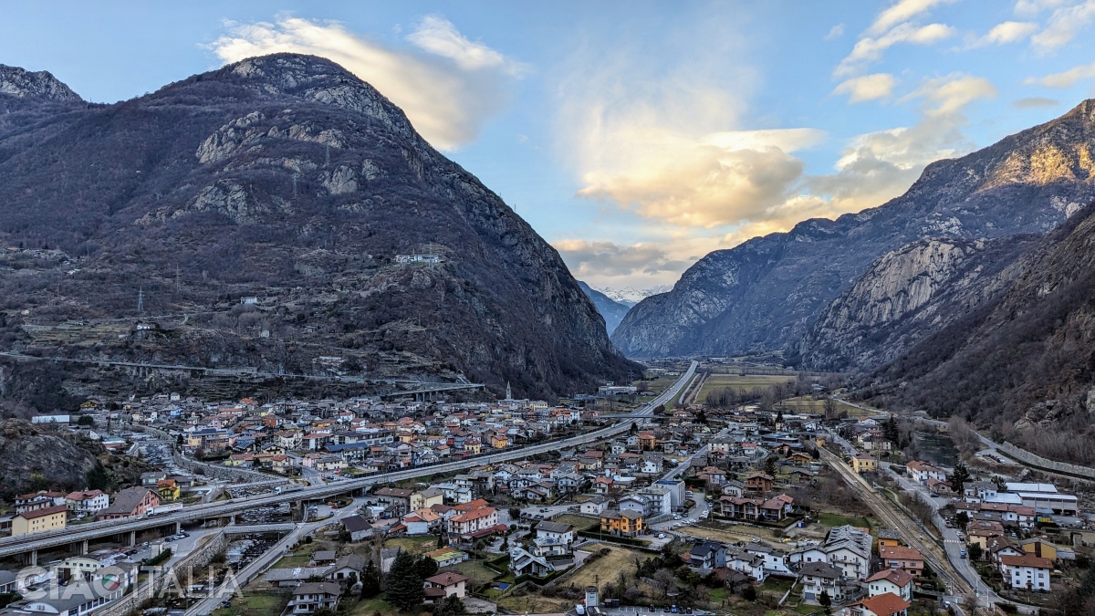 Aosta Valley seen from Fort Bard
