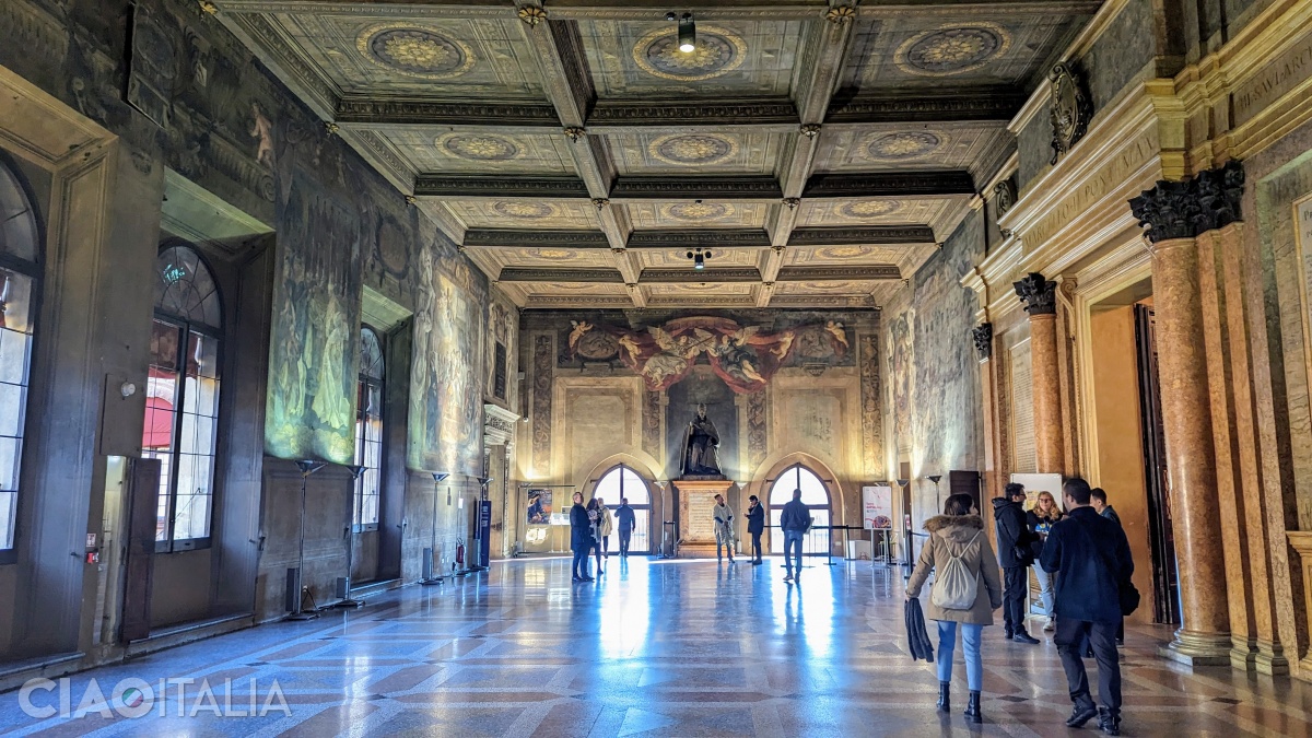 Farnese Hall. Access to the tower is through the last door on the right.