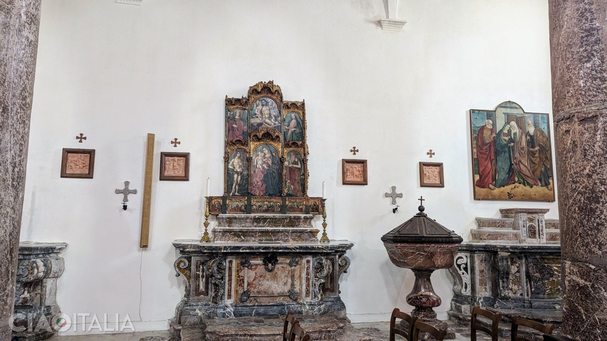 The polyptych altar created by Antonello de Saliba (1504)