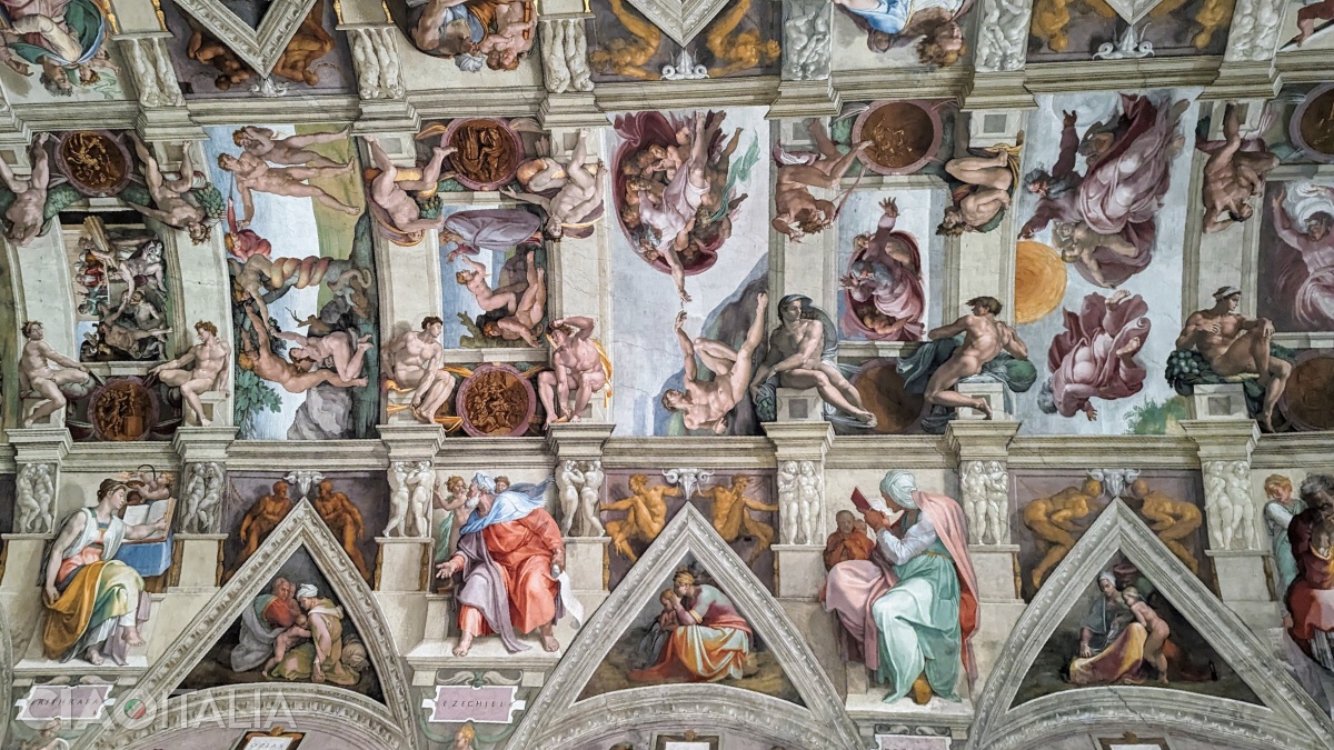 The ceiling of the Sistine Chapel