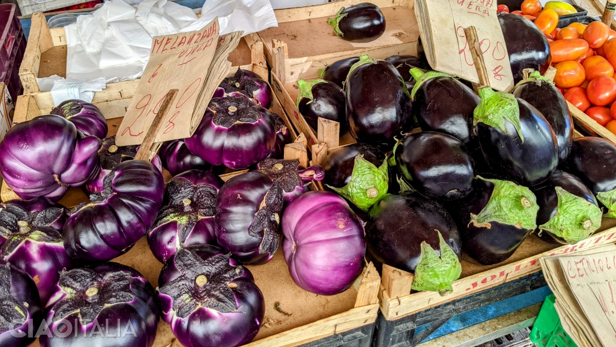 Eggplants of different varieties are found throughout Sicily.
