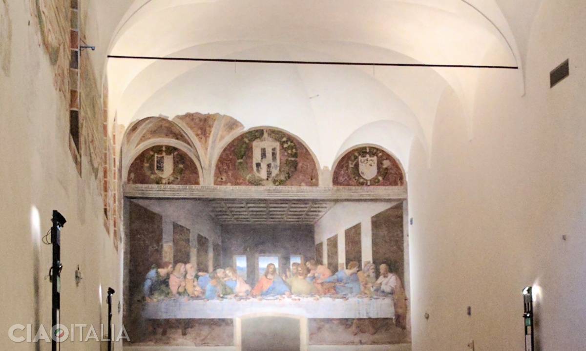The refectory hall where "The Last Supper" is located.