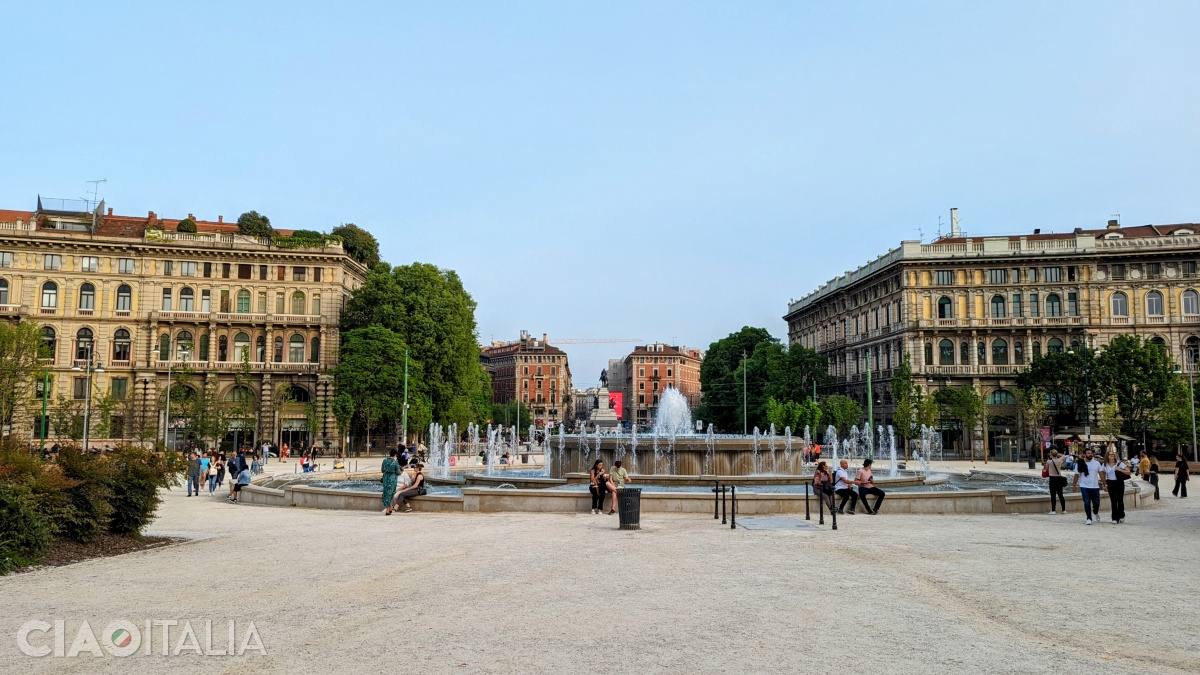 Piazza Castello as seen from Sforza Castle