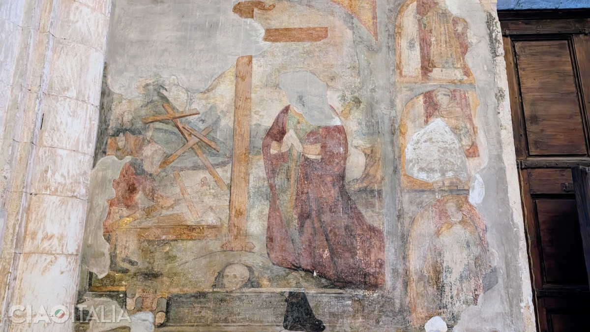 The fresco "Finding of the Holy Cross" (16th century)