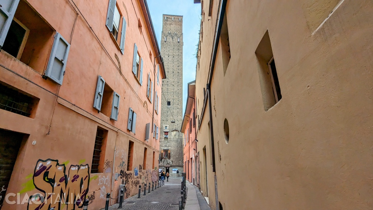 The Prendiparte Tower is nearly 60 meters tall.