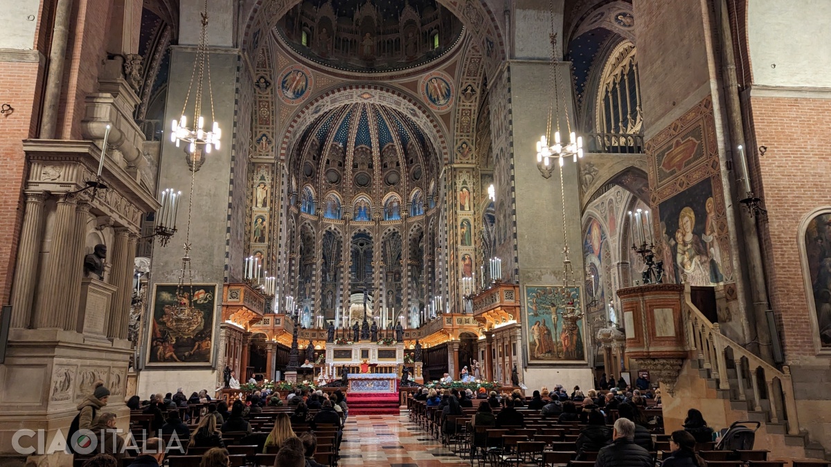 The interior of the Basilica of Saint Anthony is impressive.