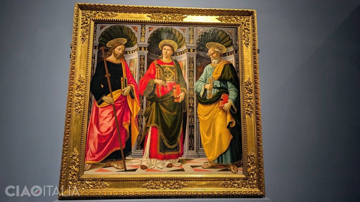 Ghirlandaio - "St. James the Great, St. Stephen, and St. Peter" (1493)