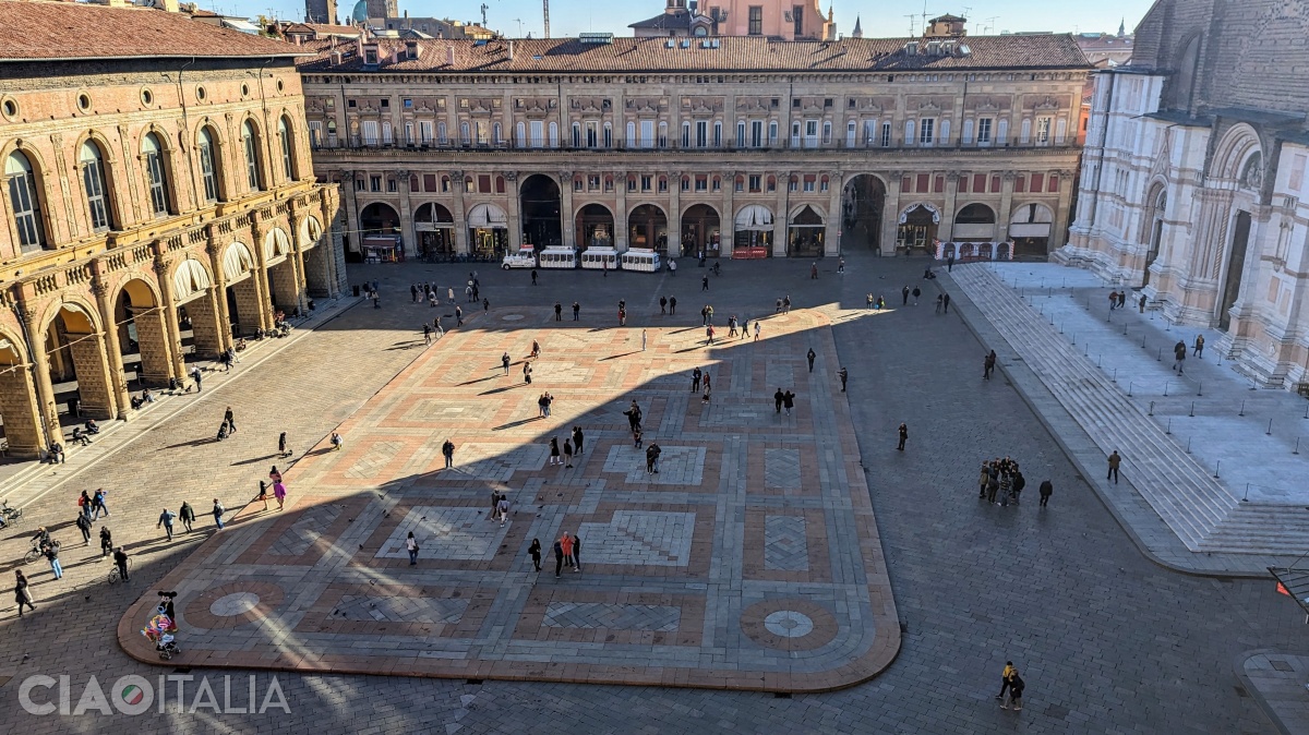 Piazza Maggiore seen from above
