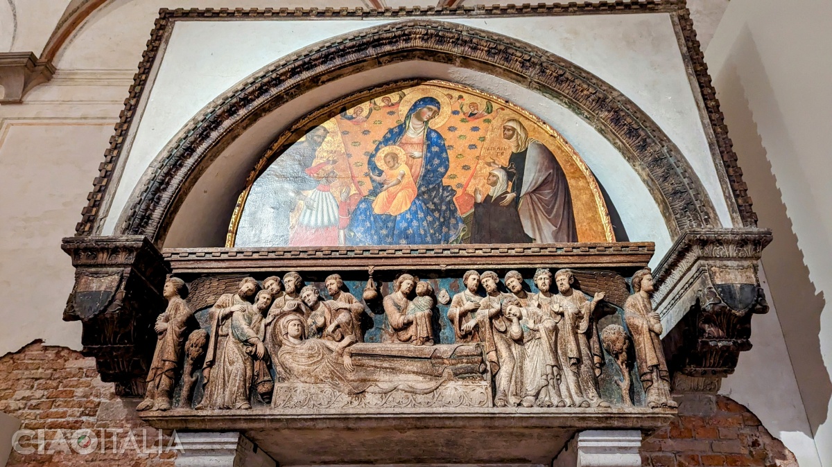 Paolo Veneziano - "Madonna on the Throne with Child and the Doge"