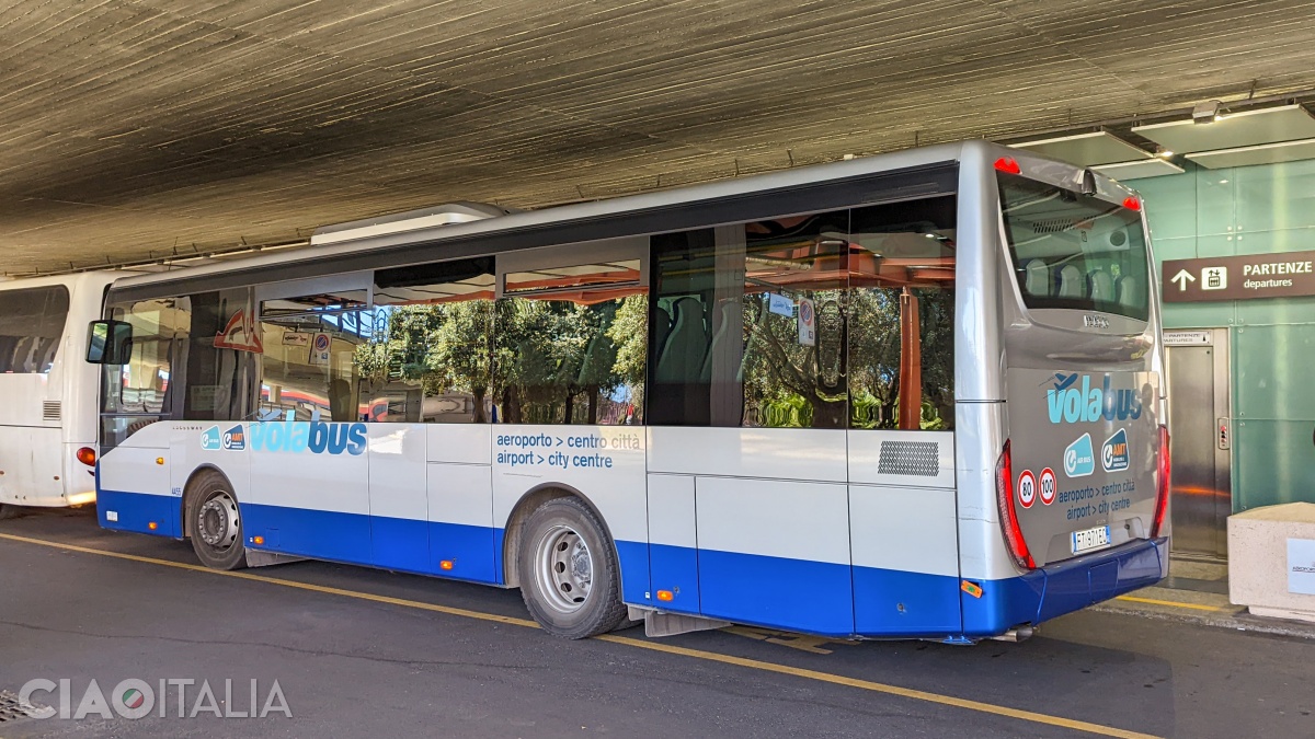 The Volabus in front of Genoa Airport