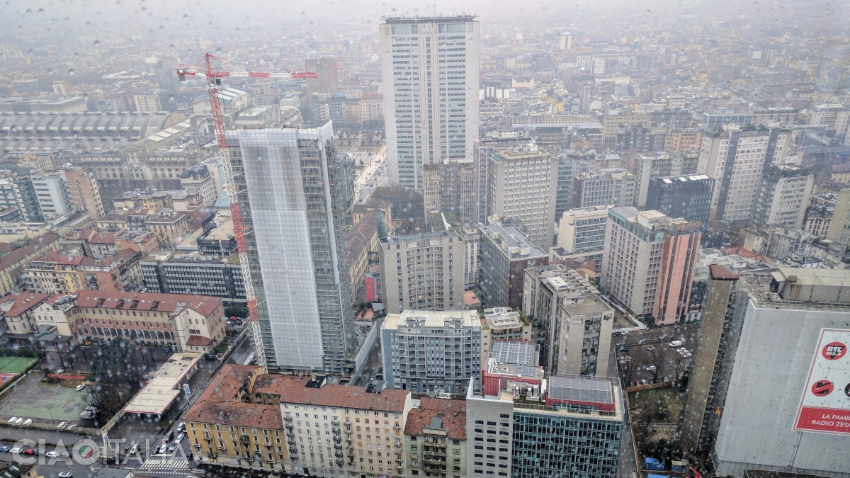 The view from the 39th floor of Palazzo Lombardia (unfortunately, we went on a rainy day)