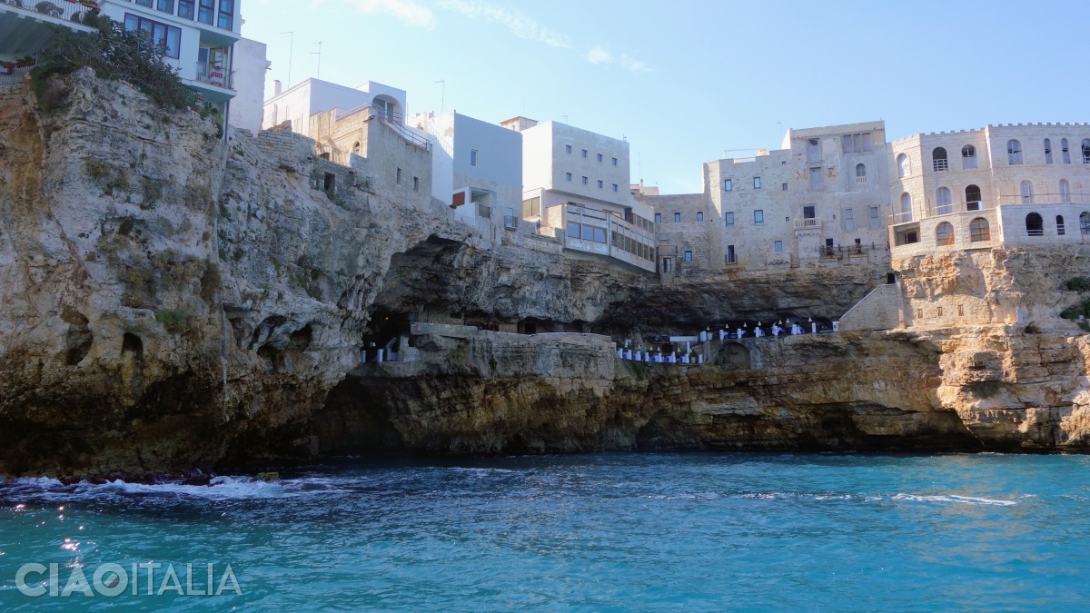 Grotta Palazzese Restaurant, as seen from the sea