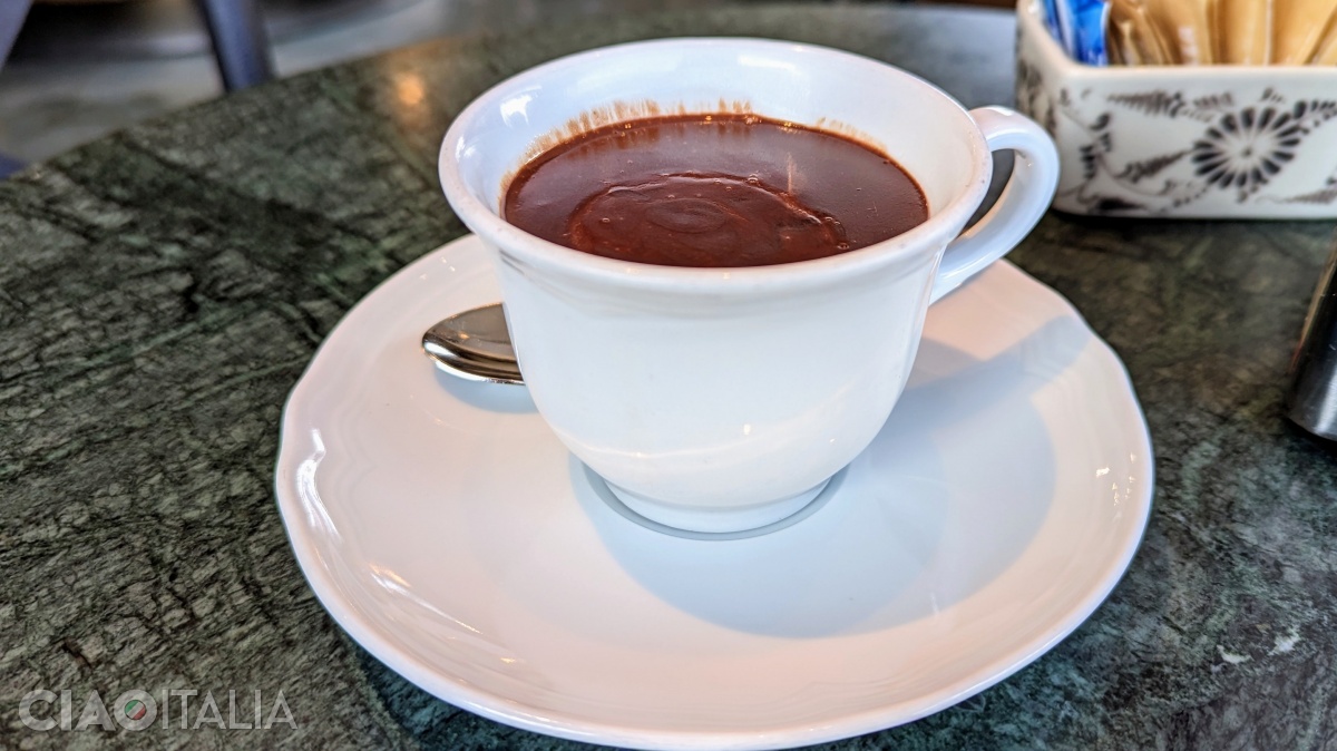 A hot chocolate is perfect for warming up on cold days.