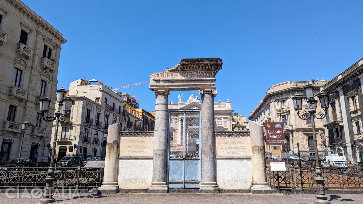 The Roman Amphitheatre is located in Piazza Stesicoro.