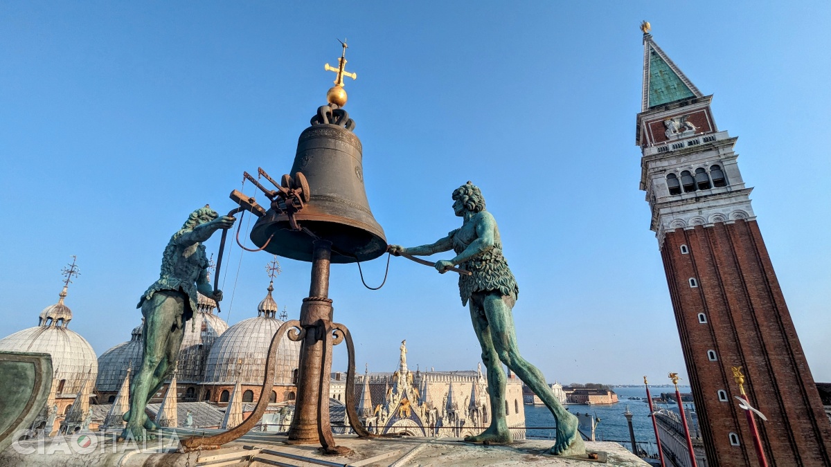 The two statues atop the Clock Tower strike the bell at the turn of every hour.
