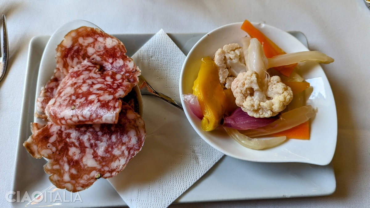 Appetizer with sopressa salami