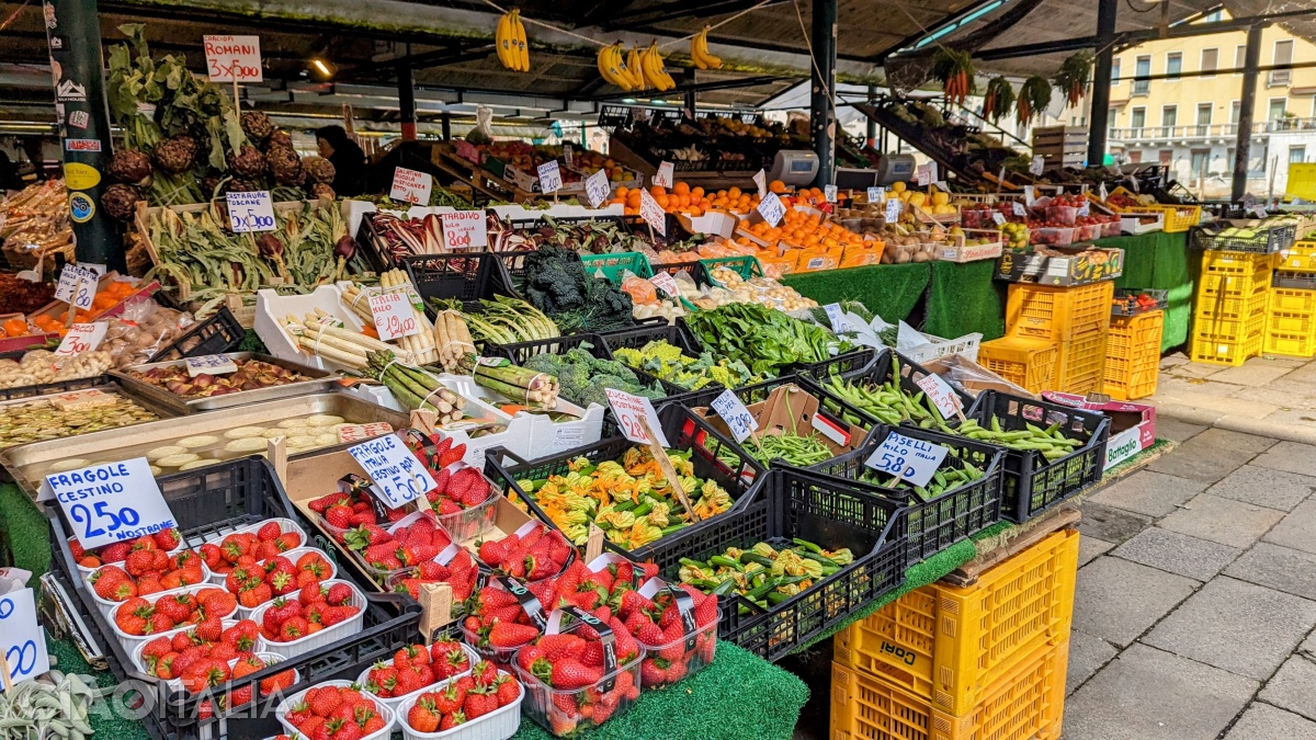 The fruit and vegetable market