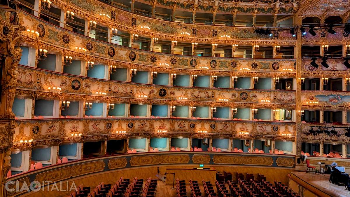The auditorium of La Fenice Theatre