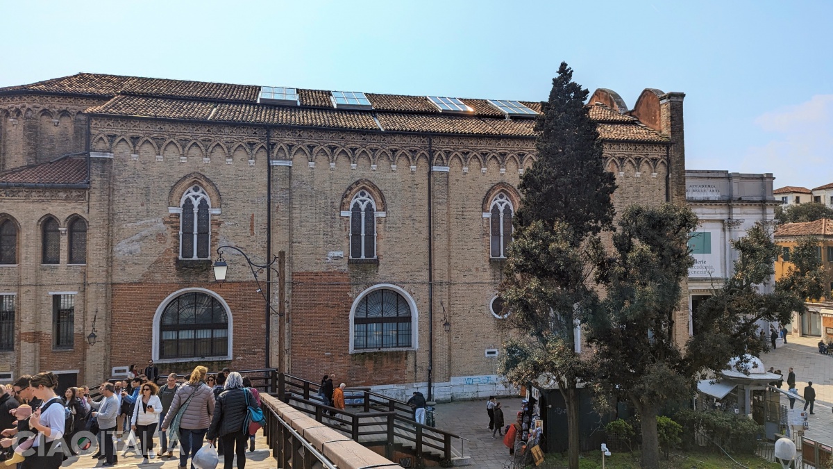 The Gallerie dell'Accademia are located right by the Accademia Bridge, in a former monastic complex.
