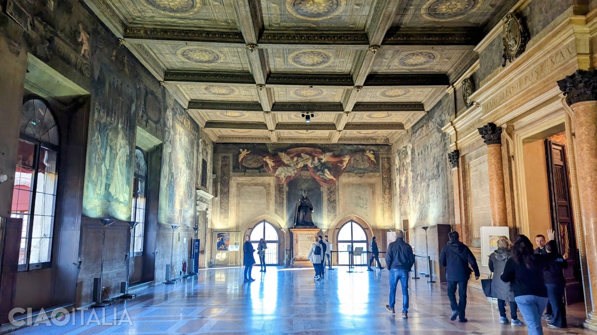 The Farnese Hall, from where you enter the Clock Tower and the Municipal Art Collections