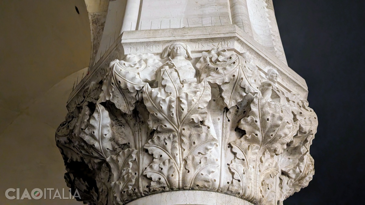 Among the professions depicted on the columns of the Doge's Palace is that of a notary.