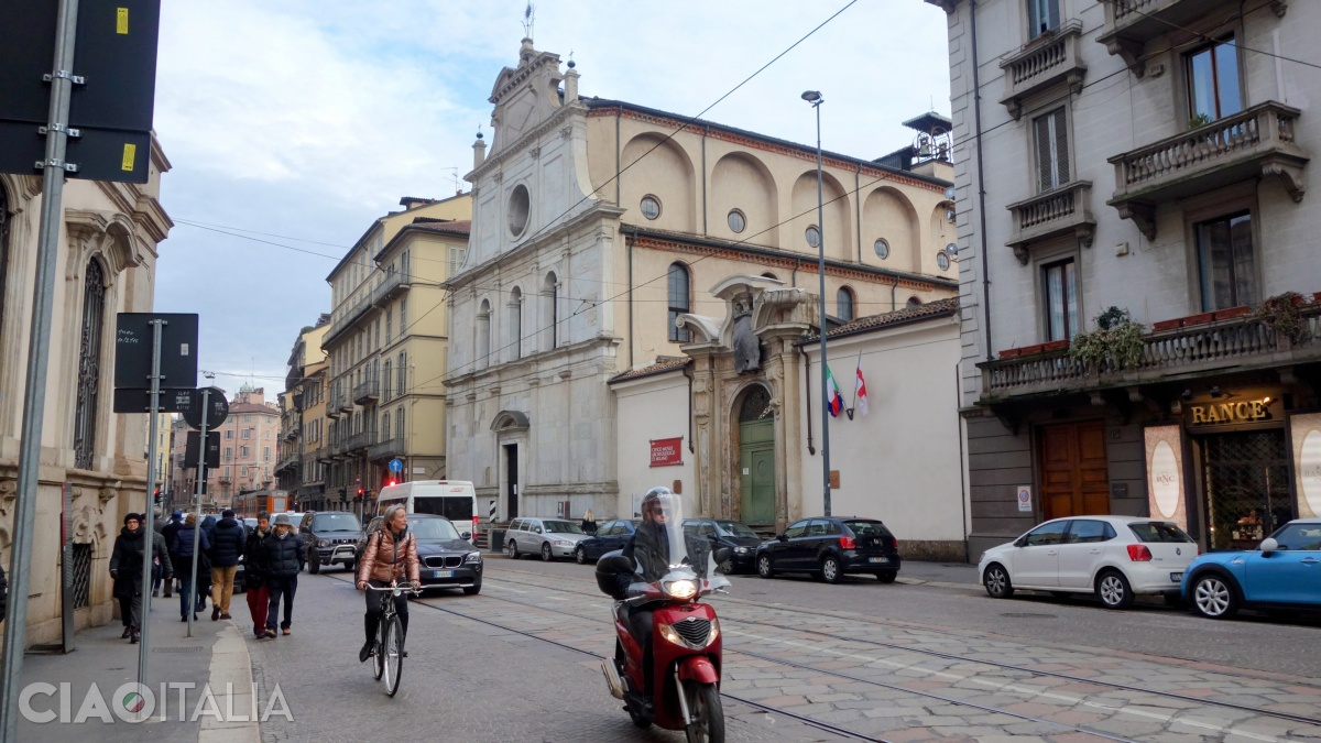 The San Maurizio al Monastero Maggiore church is located on Corso Magenta, near the Archaeological Museum of Milan
