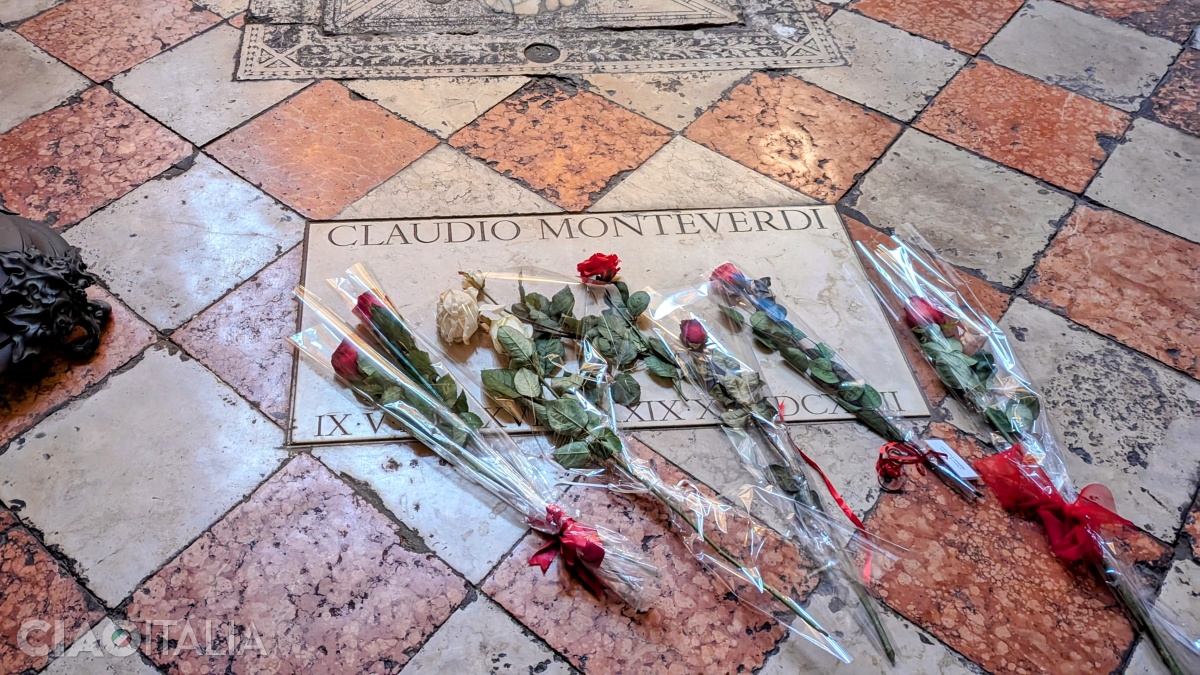 The composer Claudio Monteverdi is buried in the Basilica dei Frari in Venice.