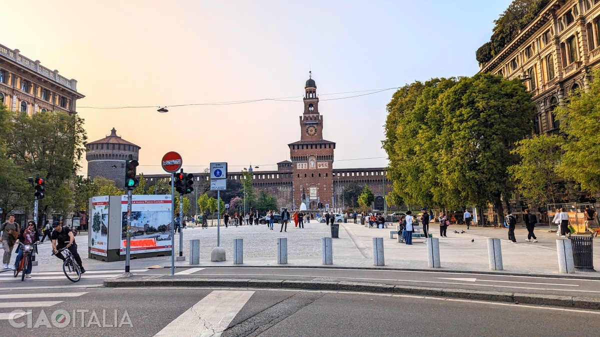 The Sforza Castle is situated in Piazza Castello.