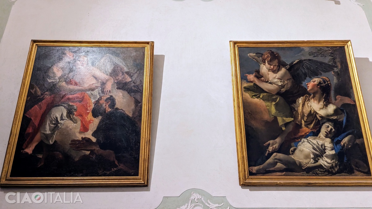 Tiepolo - "Abraham and the Angels" (left) and "Hagar and Ishmael" (right)