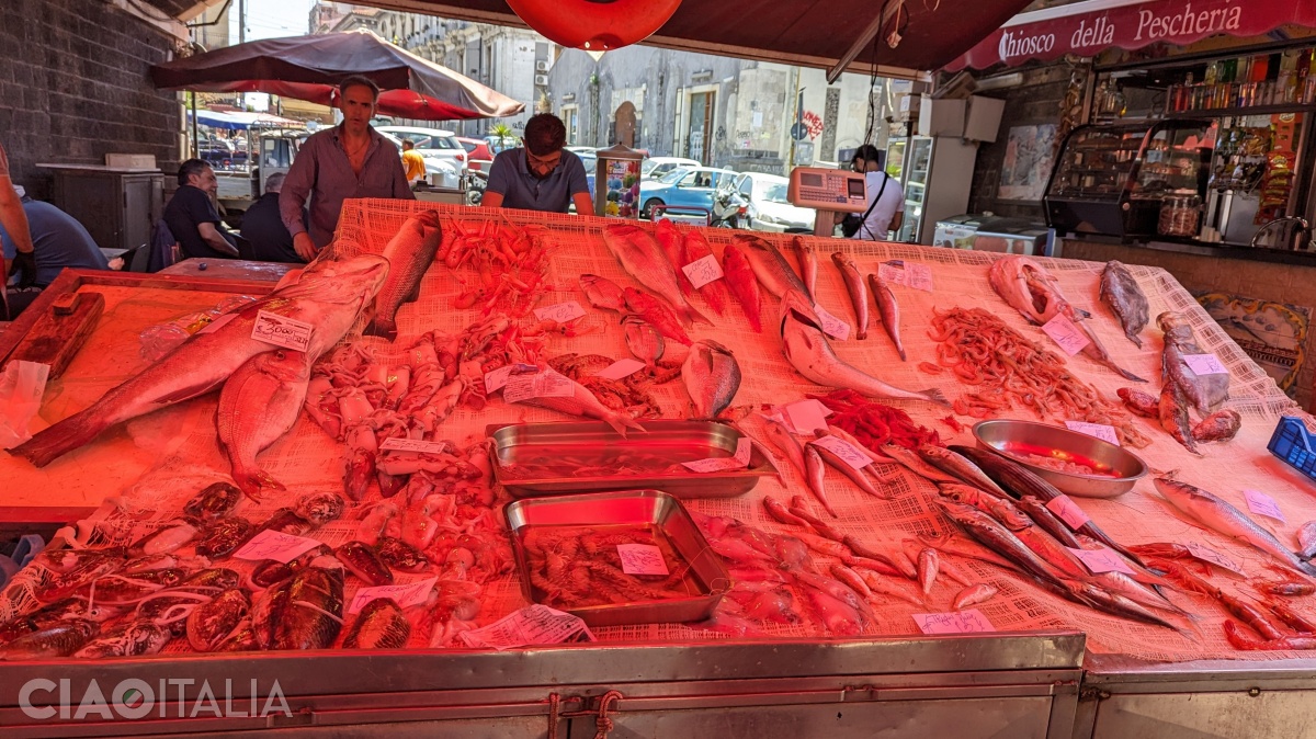 It's best to visit the Pescheria in the morning.