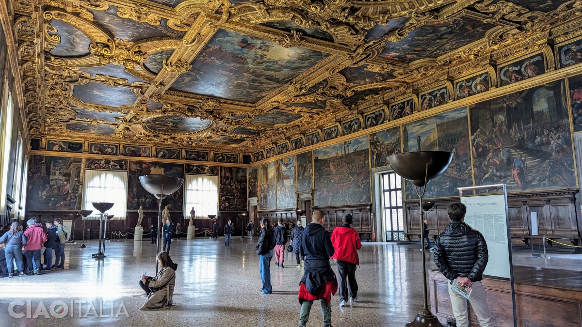 The Hall of the Great Council is the largest in the Doge's Palace.