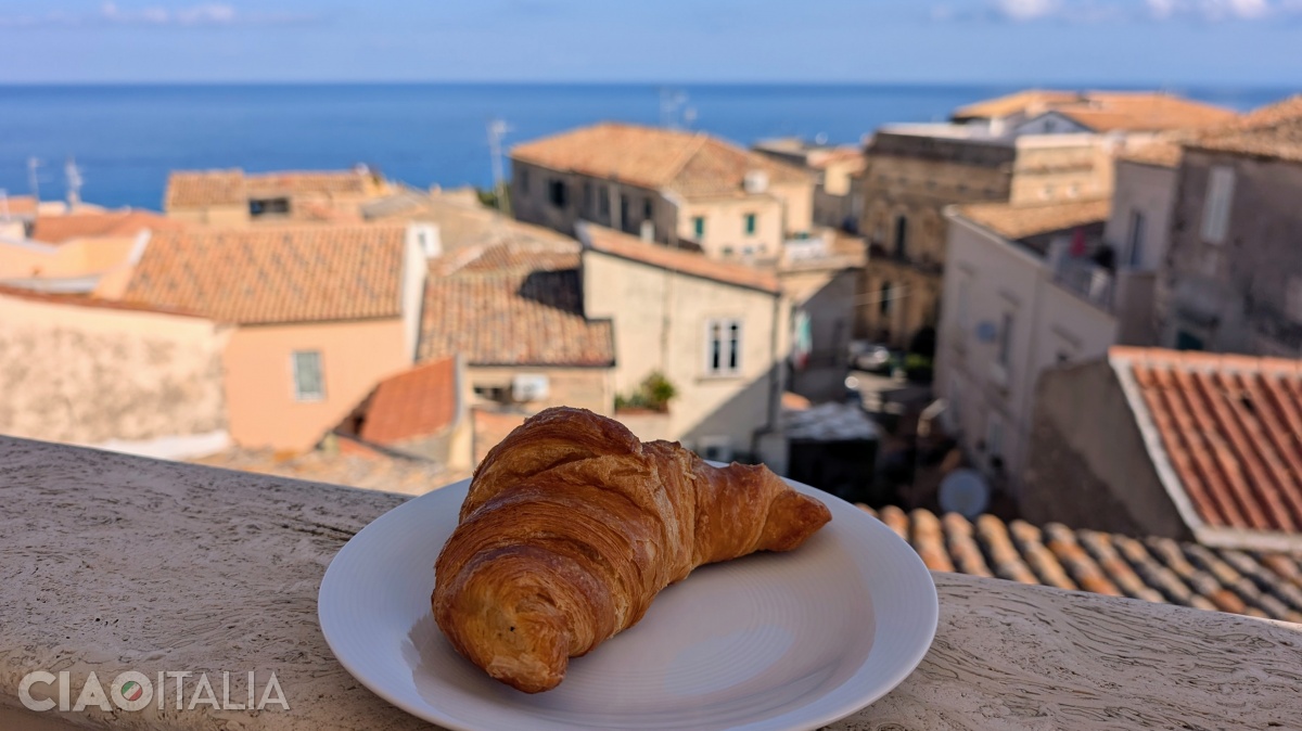 The view from the breakfast terrace