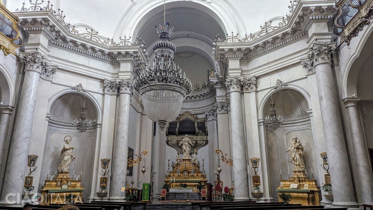 The interior of the church.