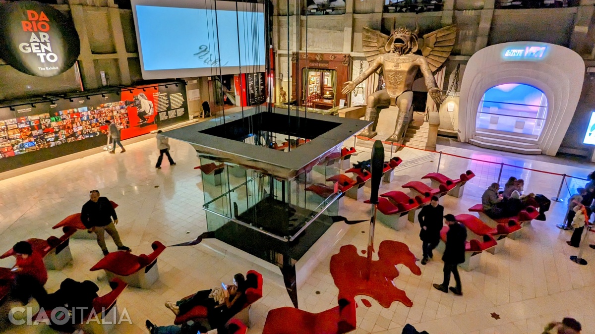 The Temple Hall, with the statue of the god from the film "Cabiria"