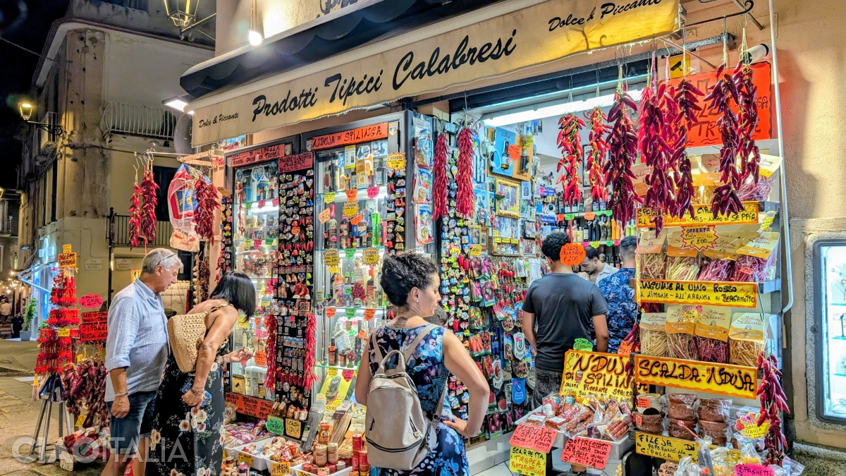 Chili peppers are a staple in shops selling local products.