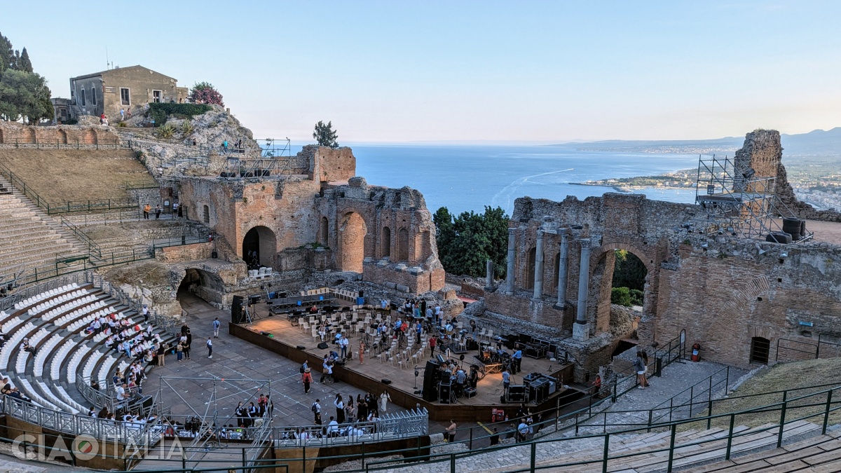 In the house at the upper left is the Antiquarium Archaeological Museum.