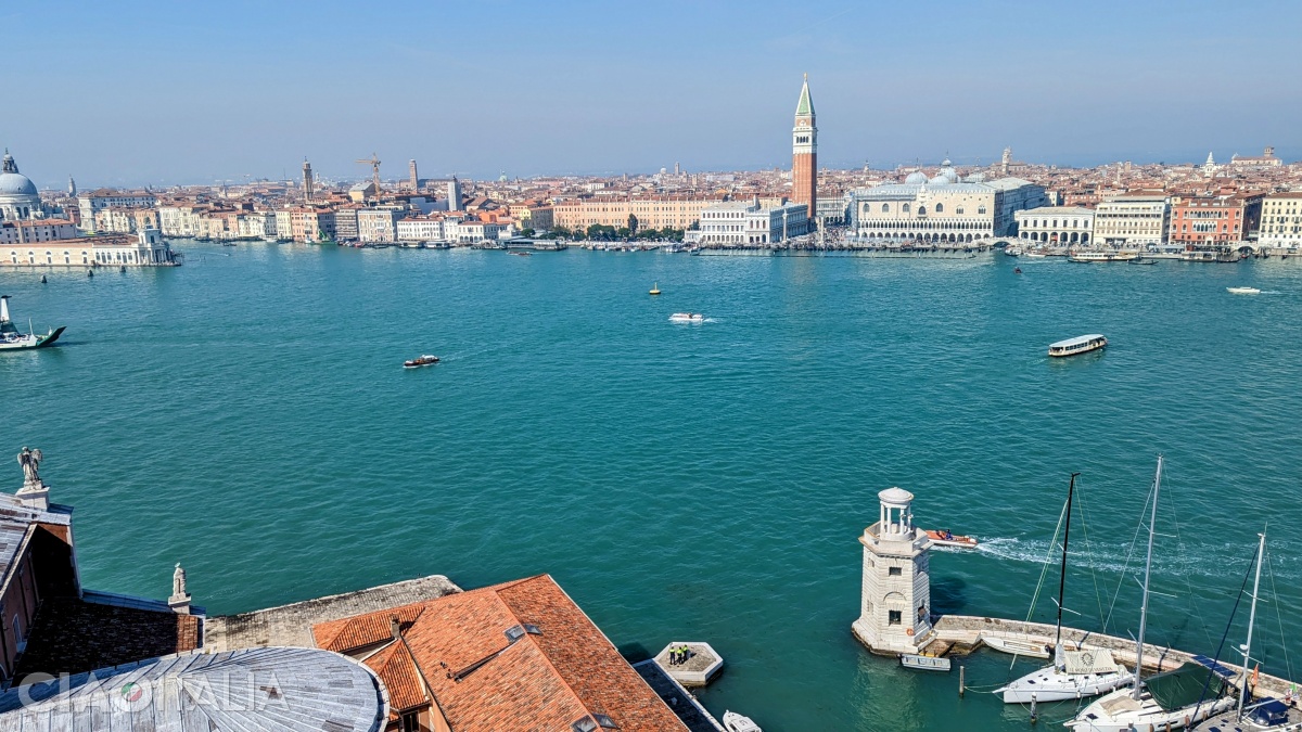 The view from the bell tower of the Basilica of San Giorgio Maggiore