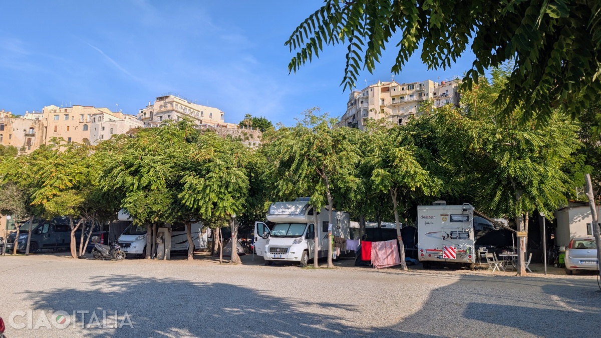 The campsite is mainly used for campervans.