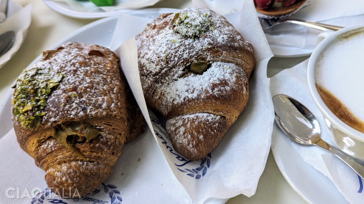 Sicilian pistachio croissants are delicious.