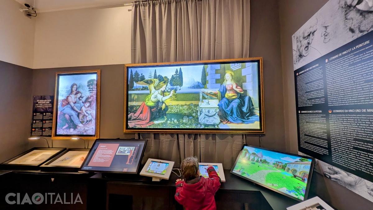 In the Leonardo da Vinci Museum, children can use the interactive installations.