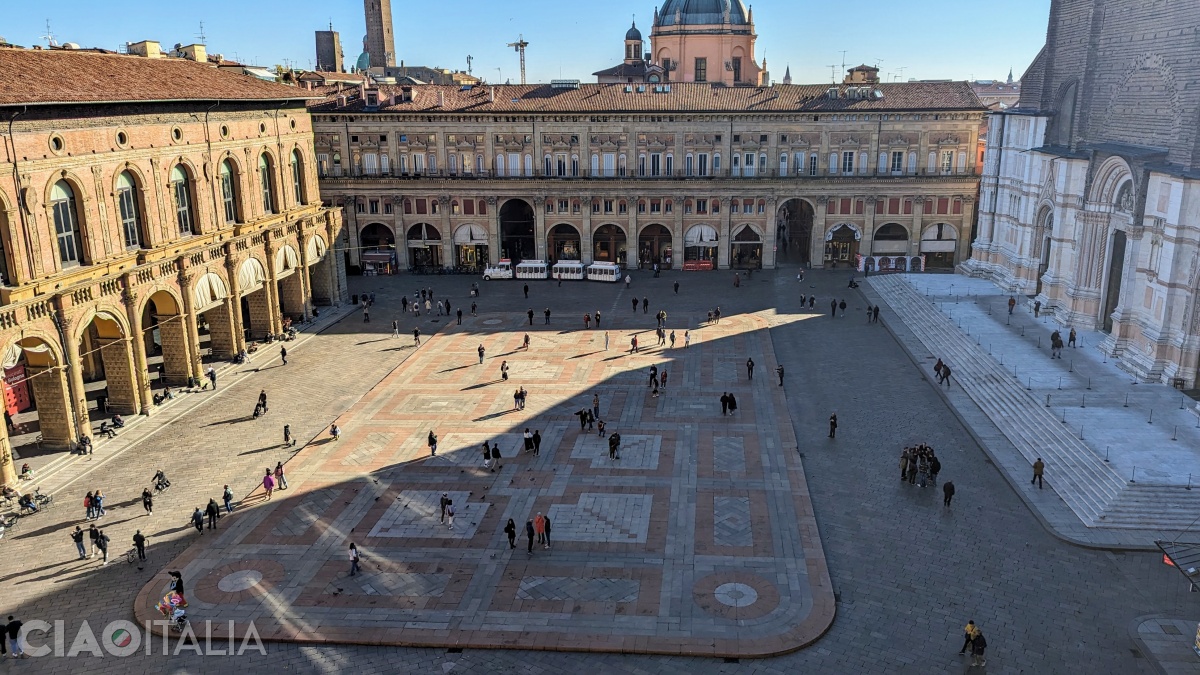 Piazza Maggiore seen from the Town Hall Tower