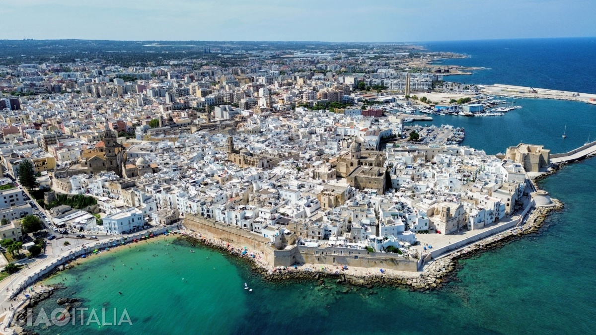 An aerial view of the town of Monopoli