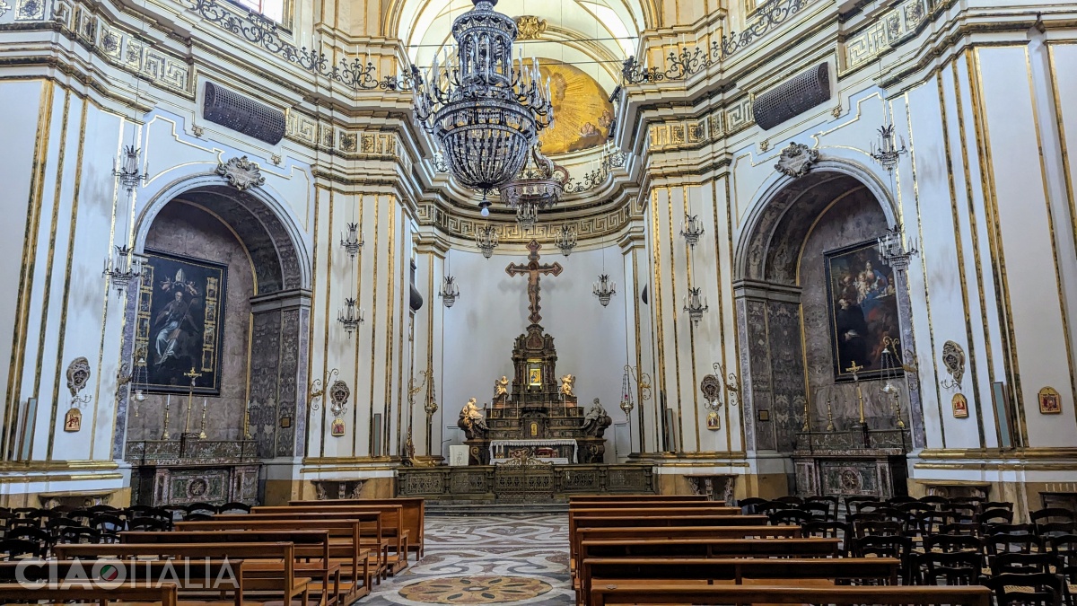 The interior of the church