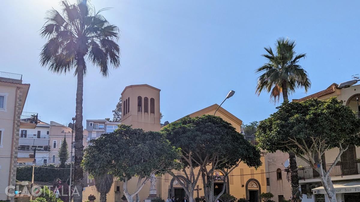 The Church of San Pancrazio is the most important church in Giardini Naxos.