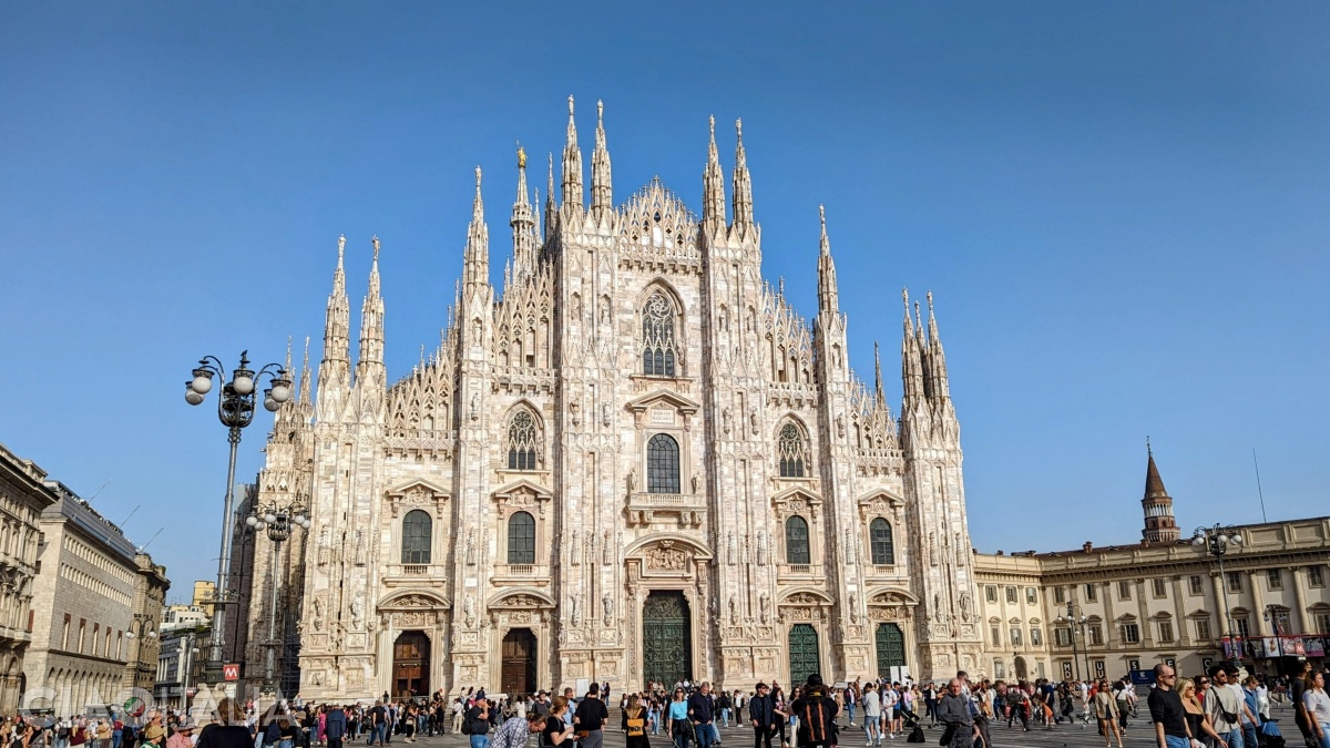 The Cathedral is the most imposing building in the square.