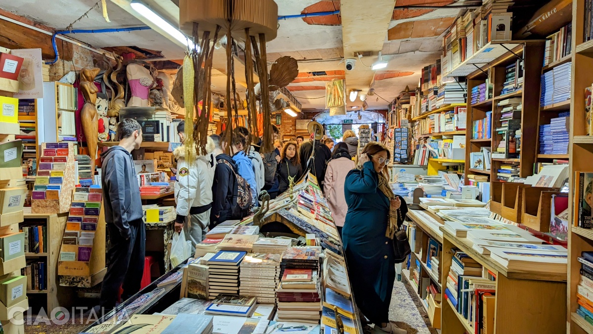 Books are even placed in gondolas.