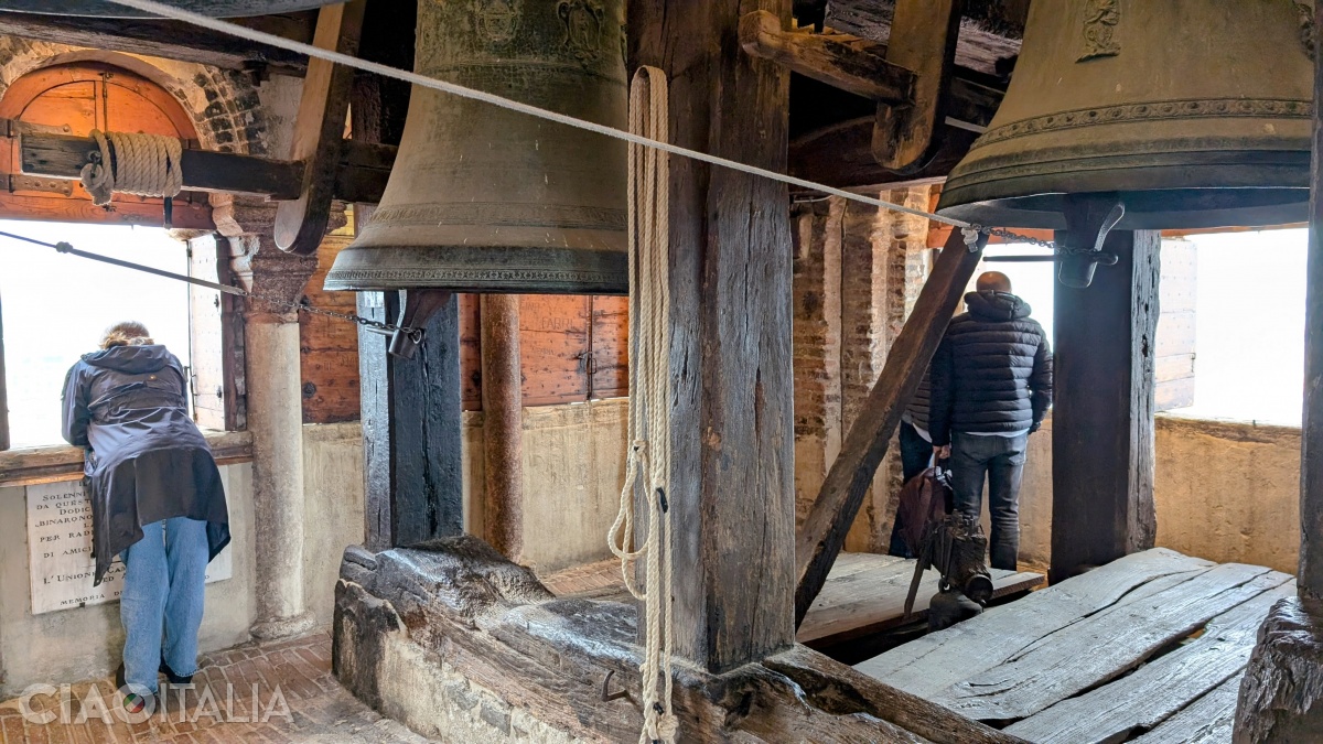 The four bells in the tower are still in use.